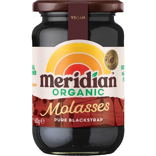 [12972] Meridian Organic Molasses - LARGE Pure Blackstrap X 6 X 600g