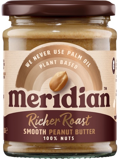 [12937] Meridian Peanut Butter - SMALL Smooth Richer Roast X 6 X 280g