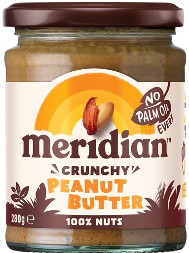 [12940] [15% OFF] Meridian Peanut Butter - SMALL Crunchy 100% X 6 X 280g