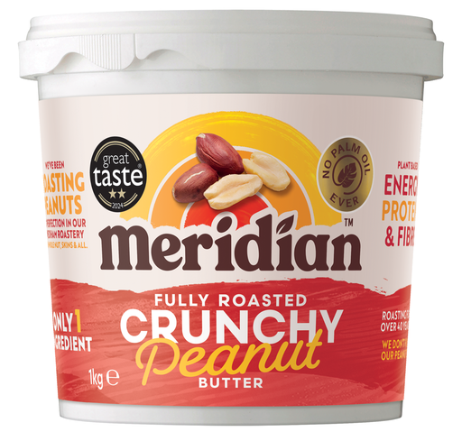 [12942] Meridian Peanut Butter - LARGE Crunchy 100% X 6 X 1kg
