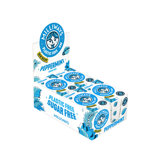 [9042] Milliways Plastic-Free Gum - Peppermint Power X 12 X 19g