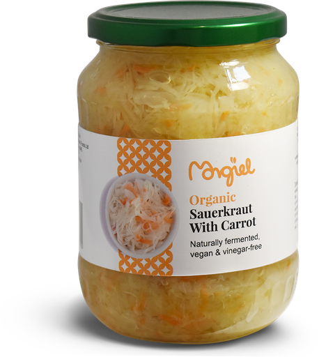 [9575] [15% OFF] Morgiel Organic Veg Jars - Raw Sauerkraut w/ Carrot X 6 X 680g