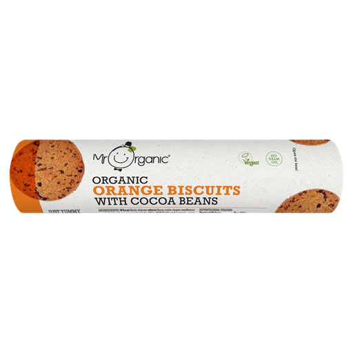 [6734] Mr Organic Biscuits - Orange Biscuits w/ Cocoa Beans 250g