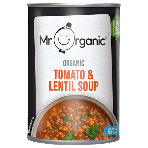 [10963] Mr Organic Soup - Tomato & Lentil X 6 X 400g