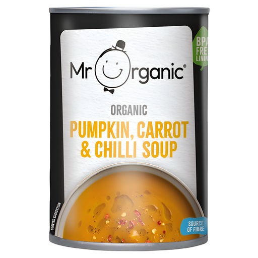 [13850] Mr Organic Soup - Pumpkin Carrot and Chilli X 6 X 400g