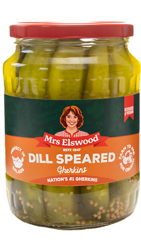 [12502] Mrs Elswood Gherkins - Dill Speared X 6 X 670g