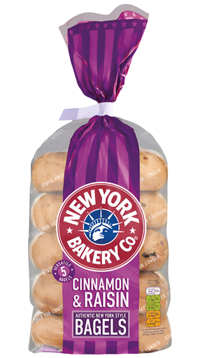 [13464] New York Bakery Bagels - Cinnamon and Raisin 425g
