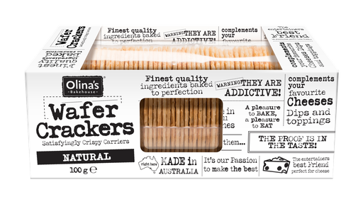 [13662] [15% OFF] Olinas Bakehouse Wafer Crackers - Natural X 12 X 100g