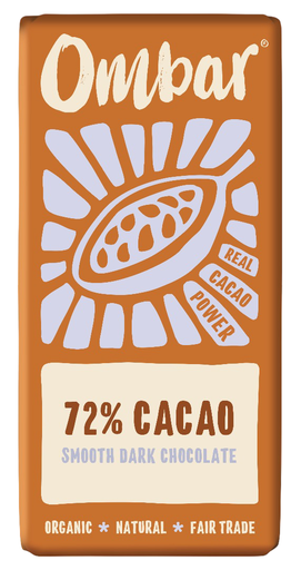 [11488] Ombar Organic Vegan Dark Chocolate - SMALL DARK 72% Smooth X 10 X 35g