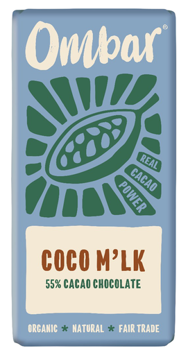 [11490] Ombar Organic Vegan Dark Chocolate - SMALL MILK 55% Coco X 10 X 35g