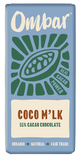 [11496] Ombar Organic Vegan Chocolate - Coco Mylk X 10 X 70g