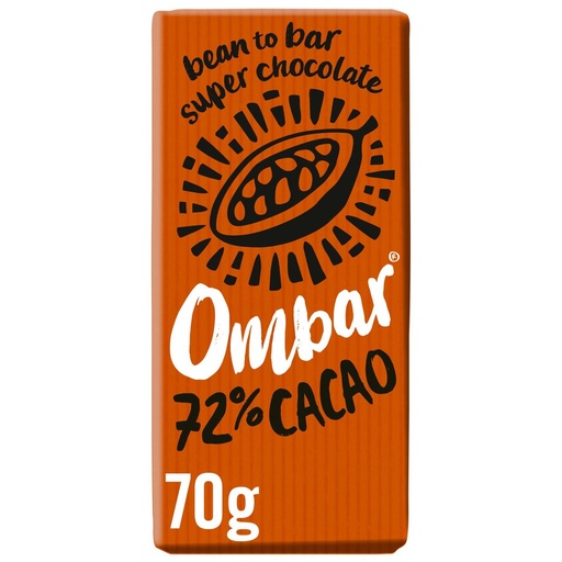 [11497] Ombar Organic Vegan Chocolate - 72% Cacao X 10 X 70g