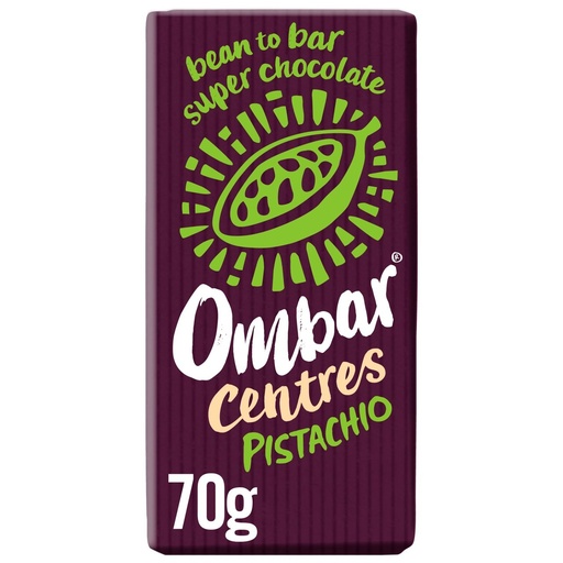 [11500] Ombar Organic Vegan Chocolate - Centres Pistachio X 10 X 70g