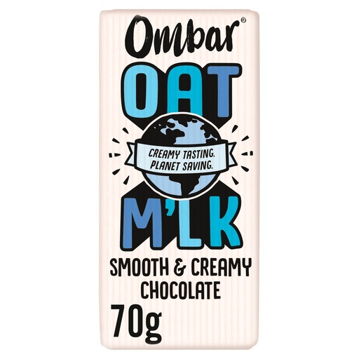 [11504] Ombar Organic Vegan Chocolate - Oat Mlk Smooth & Creamy X 10 X 70g