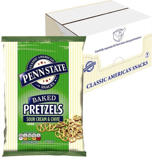 [5933] Penn State Pretzels - Sour Cream & Chive X 8 X 175g