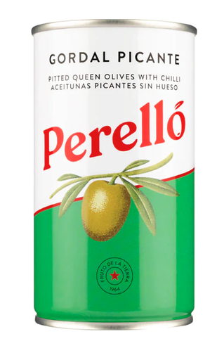 [12603] Perello Olives - SMALL Gordal Pitted Picante X 15 X 150g
