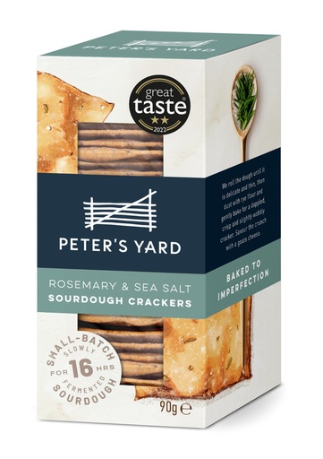 [10951] Peter's Yard Sourdough Cracker - Rosemary & Sea Salt X 8 X 90g
