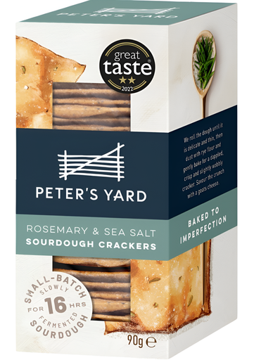 [10951] Peters Yard Sourdough Cracker - Rosemary & Sea Salt X 8 X 90g