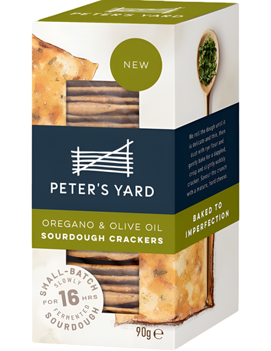 [11958] Peters Yard Sourdough Cracker - Oregano & Olive Oil X 8 X 90g