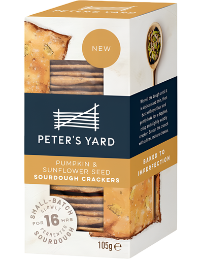 [11959] Peters Yard Sourdough Cracker - Pumpkin & Sunflower Seed X 8 X 105g