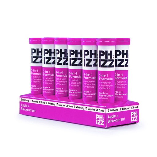 [12338] [20% OFF] Phizz 3 in 1 Vitamin Tablets - Apple Blackcurrant X 12 X (20 X 4.5g)