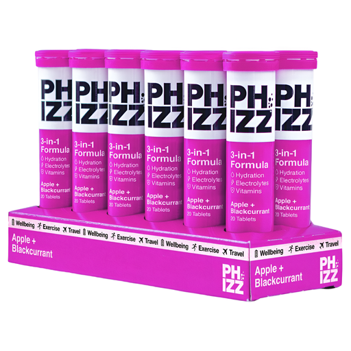 [12338] Phizz 3 in 1 Vitamin Tablets - Apple Blackcurrant X 12 X (20 X 4.5g)