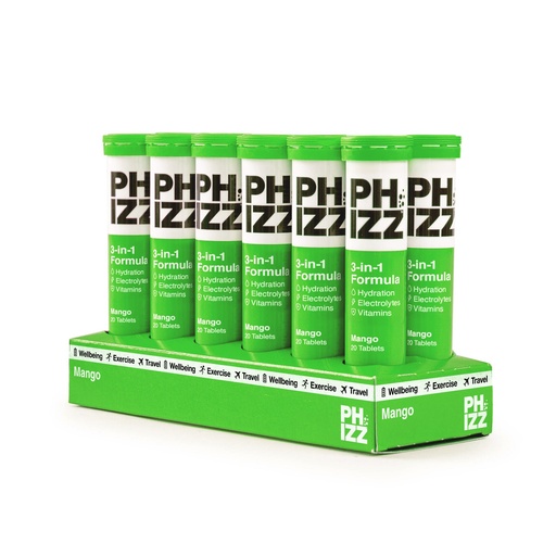 [12340] [20% OFF] Phizz 3 in 1 Vitamin Tablets - Mango X 12 X (20 X 4.5g)