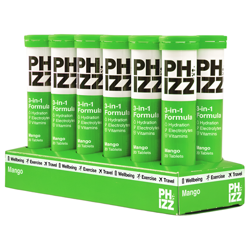 [12340] Phizz 3 in 1 Vitamin Tablets - Mango X 12 X (20 X 4.5g)
