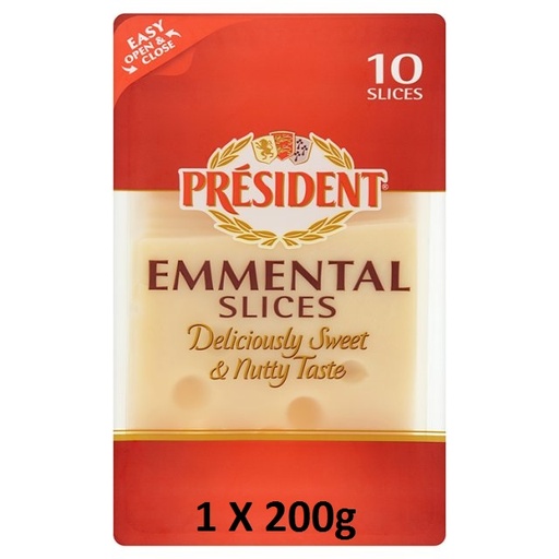 [1547] President Cheese - Emmental Slice 200g