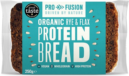 [10569] Profusion Organic Protein Bread - Rye & Flax X 9 X 250g