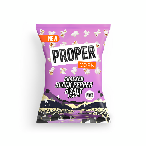 [13786] Propercorn Popcorn - Cracked Black Pepper and Salt X 8 X 70g