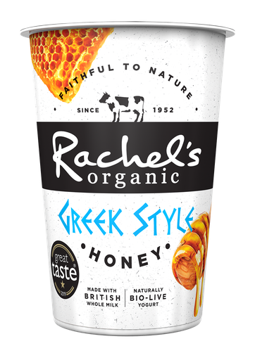[6966] Rachels Organic Greek Style Yoghurt - LARGE Honey 450g