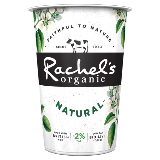 [4816] Rachels Organic Natural Yoghurt - LARGE Natural 2% Fat 450g