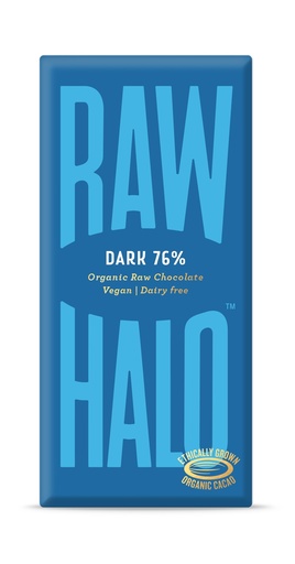 [13338] Raw Halo Organic Vegan Chocolate - Dark 76% X 10 X 70g