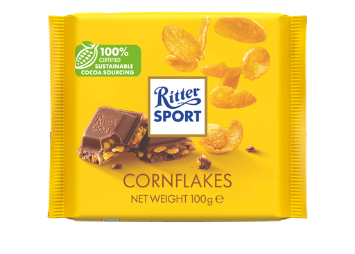 [12467] Ritter Sport Chocolate Colour - Milk Chocolate with Cornflakes X 10 X 100g