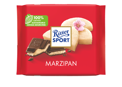 [12468] Ritter Sport Chocolate Colour - Dark Chocolate Marzipan Filling X 12 X 100g