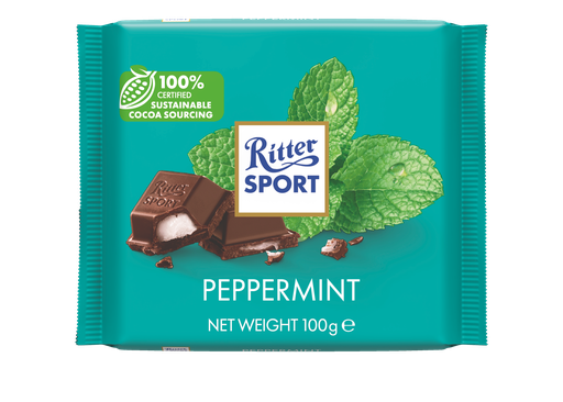 [12469] Ritter Sport Chocolate Colour - Dark Chocolate with Peppermint X 12 X 100g