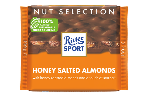 [12477] Ritter Sport Chocolate Nut - Almond Honey Salted X 11 X 100g