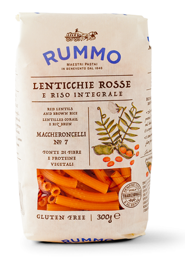 [11955] Rummo Gluten Free Pasta - GF Lentil Rice Maccheroncelli N7 X 16 X 300g