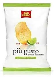 [8201] San Carlo Crisps - Lime and Pink Pepper X 16 X 150g