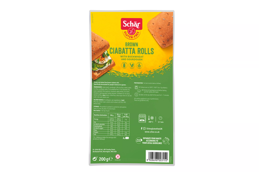 [11351] Schar Gluten Free Bread - Brown Ciabatta X 6 X 200g