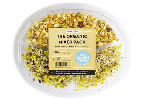 [13094] SkySprouts Organic Sprouts - Mixed Pack 160g