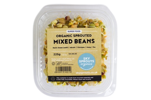[13097] SkySprouts Organic Sprouts - Mixed Beans 225g