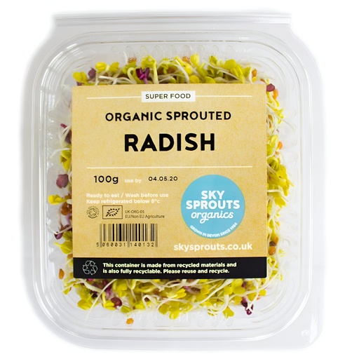 [13098] SkySprouts Organic Sprouts - Radish 100g