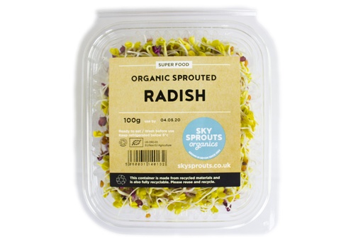 [13098] SkySprouts Organic Sprouts - Radish 100g