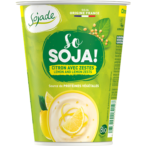 [11123] Sojade Organic Dairy Free Yoghurts - Lemon 400g