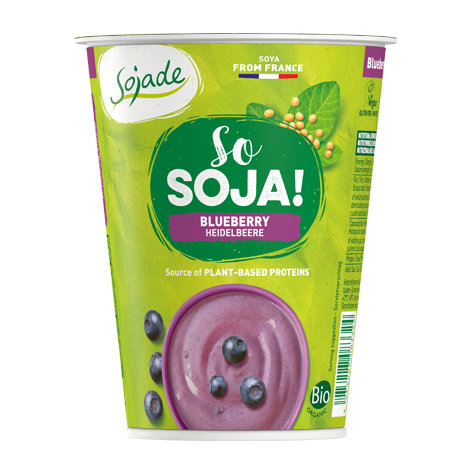 [8594] Sojade Organic Dairy Free Yoghurts - Blueberry 400g