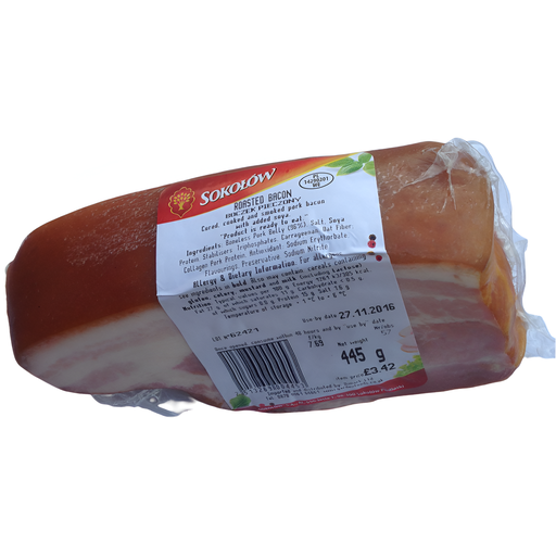[1749] [PRODUCTION ISSUE] Sokolow Meats - Roasted Bacon Boczek 400g
