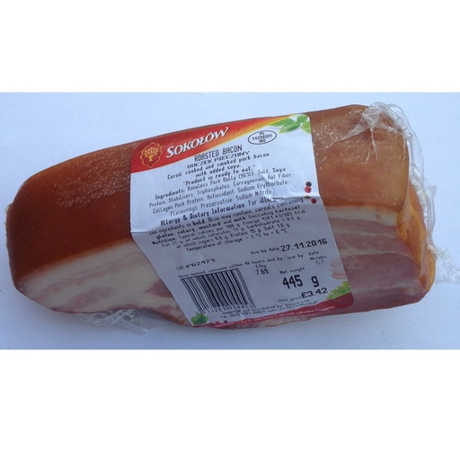 [1749] Sokolow Meats - Roasted Bacon Boczek 400g