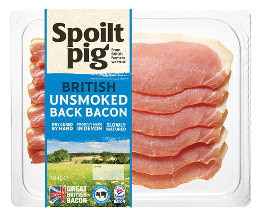 [6576] [12% OFF] Spoilt Pig Bacon - Back Unsmoked 184g
